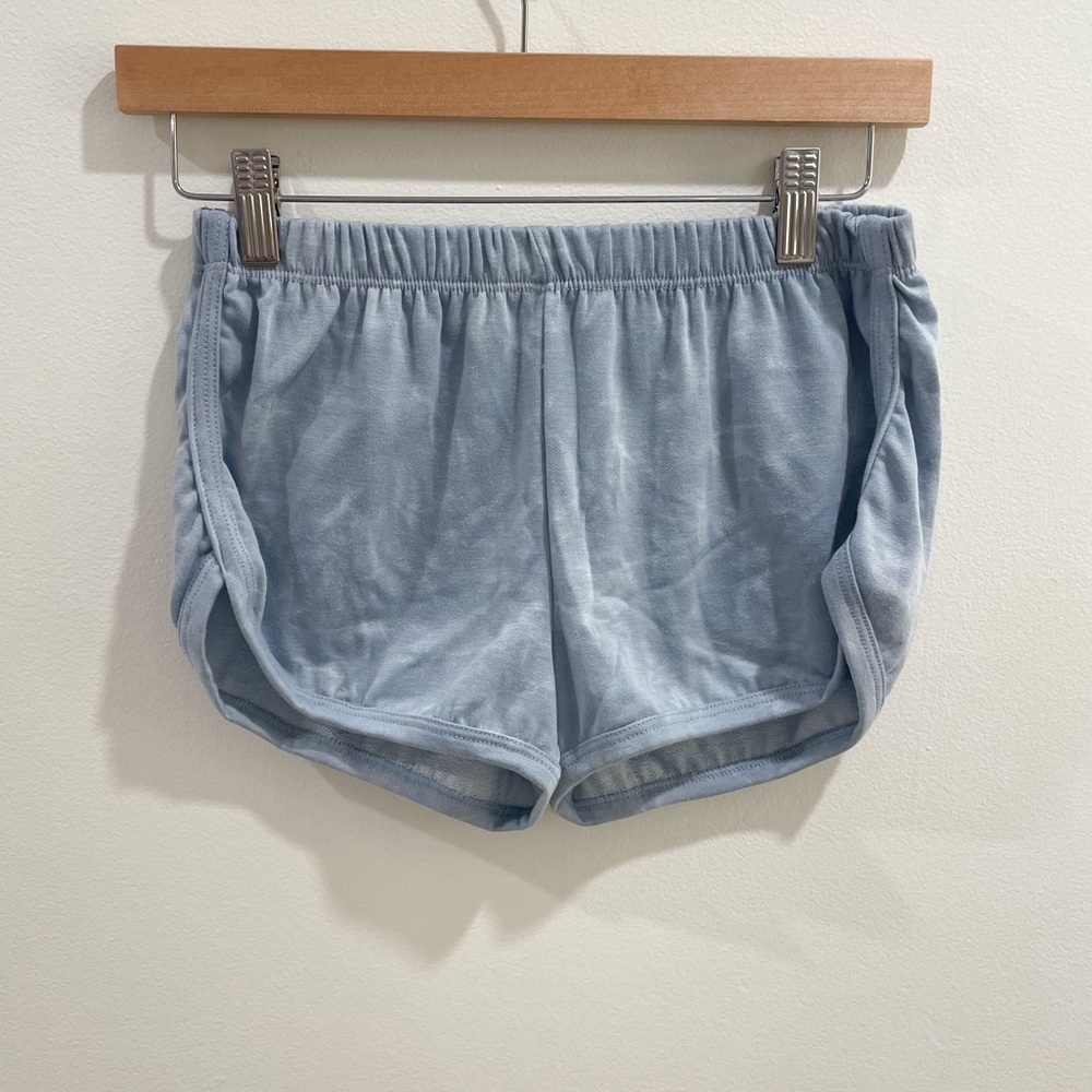 NEW Sun Bleached Blue Tie Dye Mini Cotton Lounge Shorts